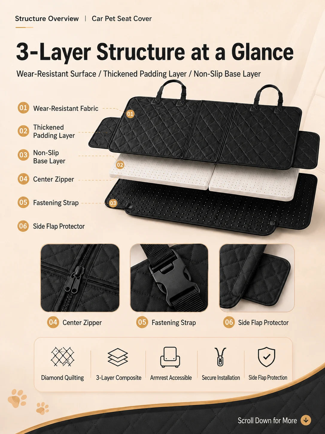 Waterproof Pet Car Seat Cover