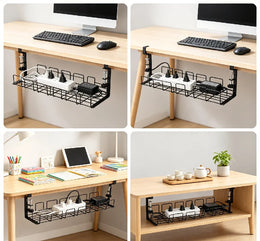 DeskRail Clamp-On Cable Management Tray