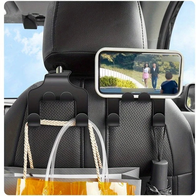 Universal Car Headrest Phone Holder and Storage Hook