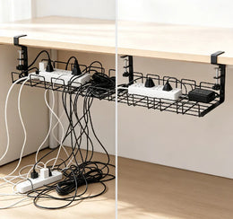 DeskRail Clamp-On Cable Management Tray