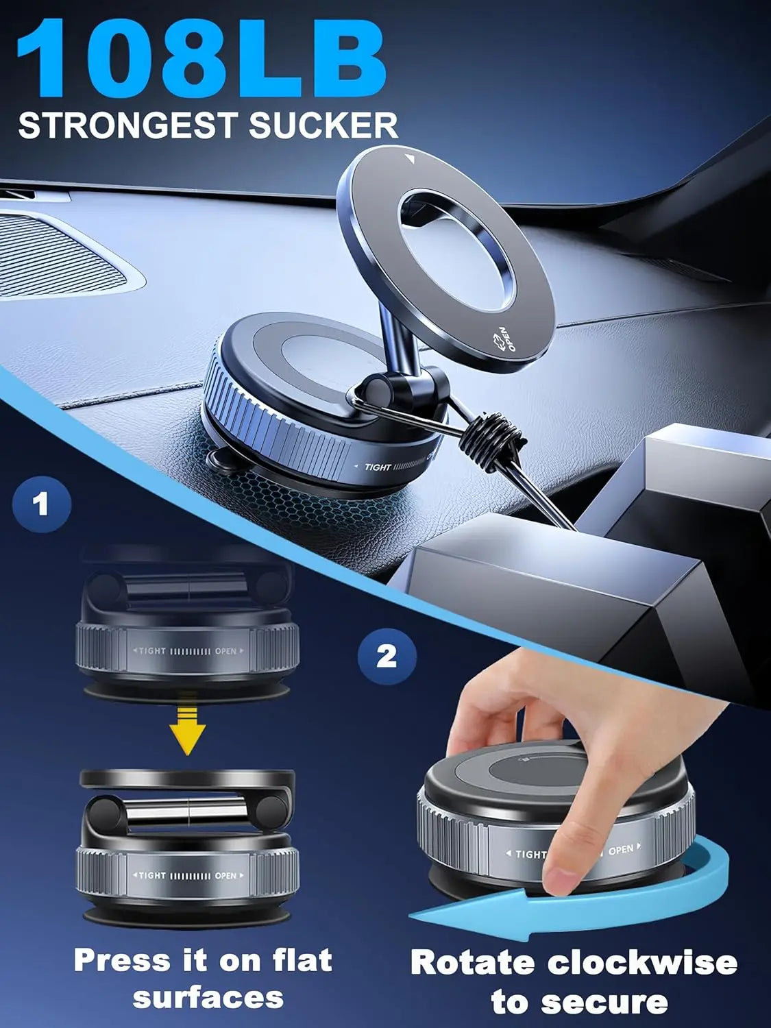 MagLock 360° Car Phone Mount