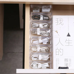 Dustproof Cable Organizer Box Desktop Cord & Charger Storage Hub