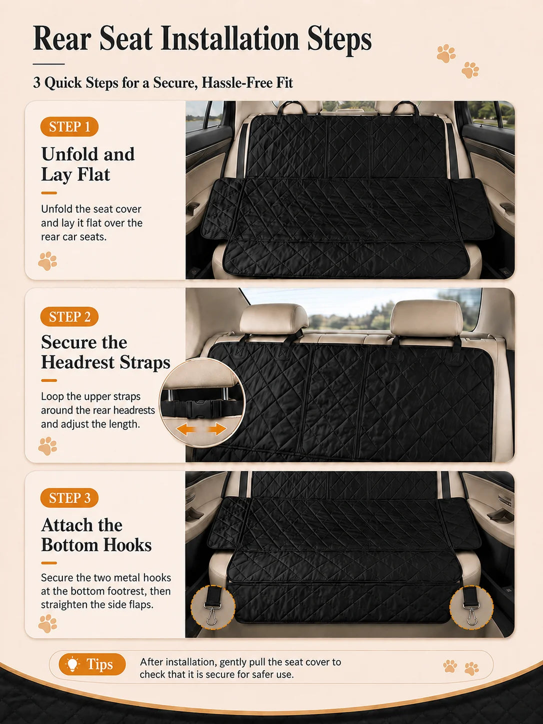 Waterproof Pet Car Seat Cover