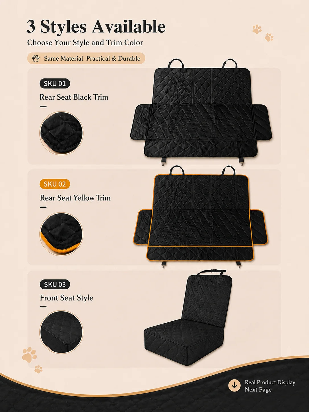 Waterproof Pet Car Seat Cover
